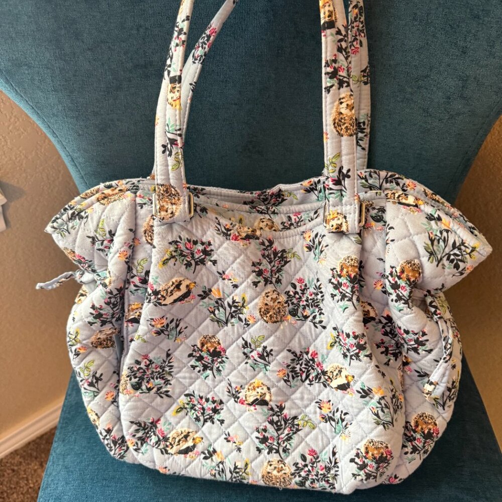 Vera Bradley Women's Cotton Glenna Satchel Purse Hedgehog Wild Multicolor Bag